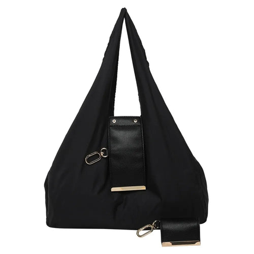 The Everfold keychain tote in Black